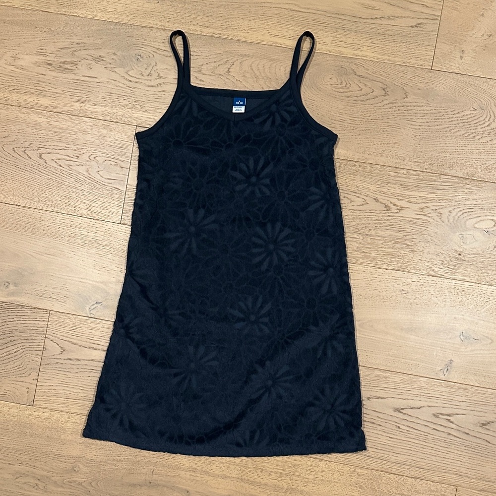 Old Navy Black Floral Kids Casual Dress